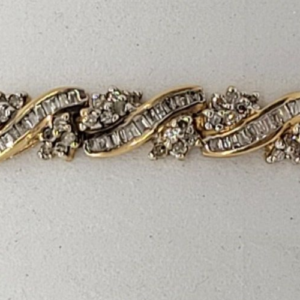 Ladies 10K Yellow Gold Tennis Bracelet