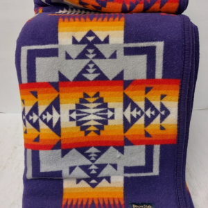 Beaver State Purple Print Chief Joseph Blanket