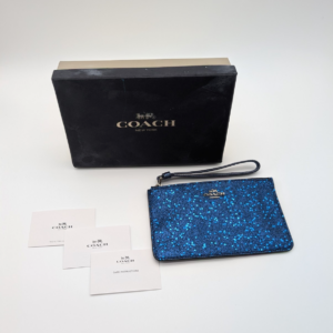 Coach Blue Wristlet