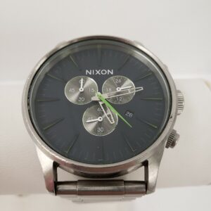 Nixon ” Never be Late” Watch – Black/ Green