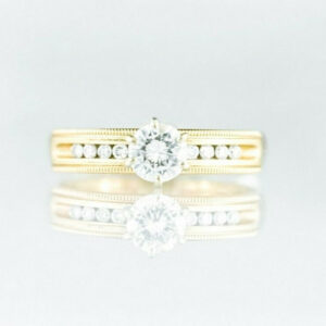 14k Duo Gold Multi-stone Diamond Ring