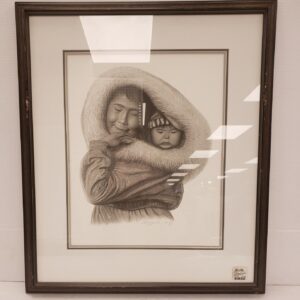 F.Lorenzo Mother & Child Charcoal Drawing