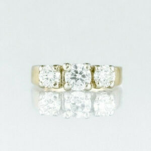 14k Duo Gold Multistone Diamond Ring