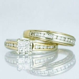 Lady’s 14k Duo Gold Diamond Wedding Set