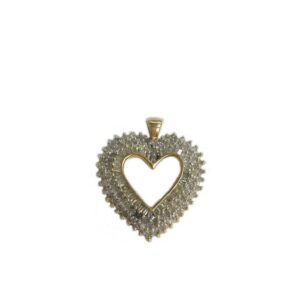 gold Diamond heart pendant