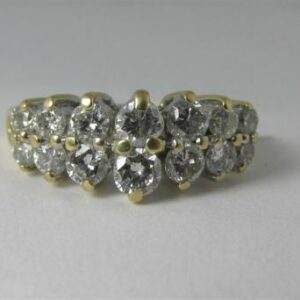 Ladies 14K Duo Gold Diamond Ring
