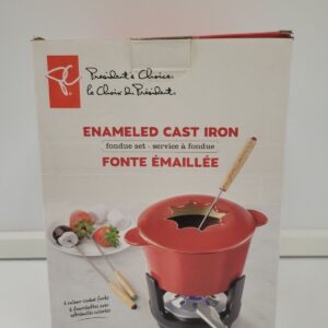 Presidents Choice U148187 Enameled Cast Iron Fondue Set