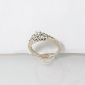 Ladies 14k white gold multistone diamond ring