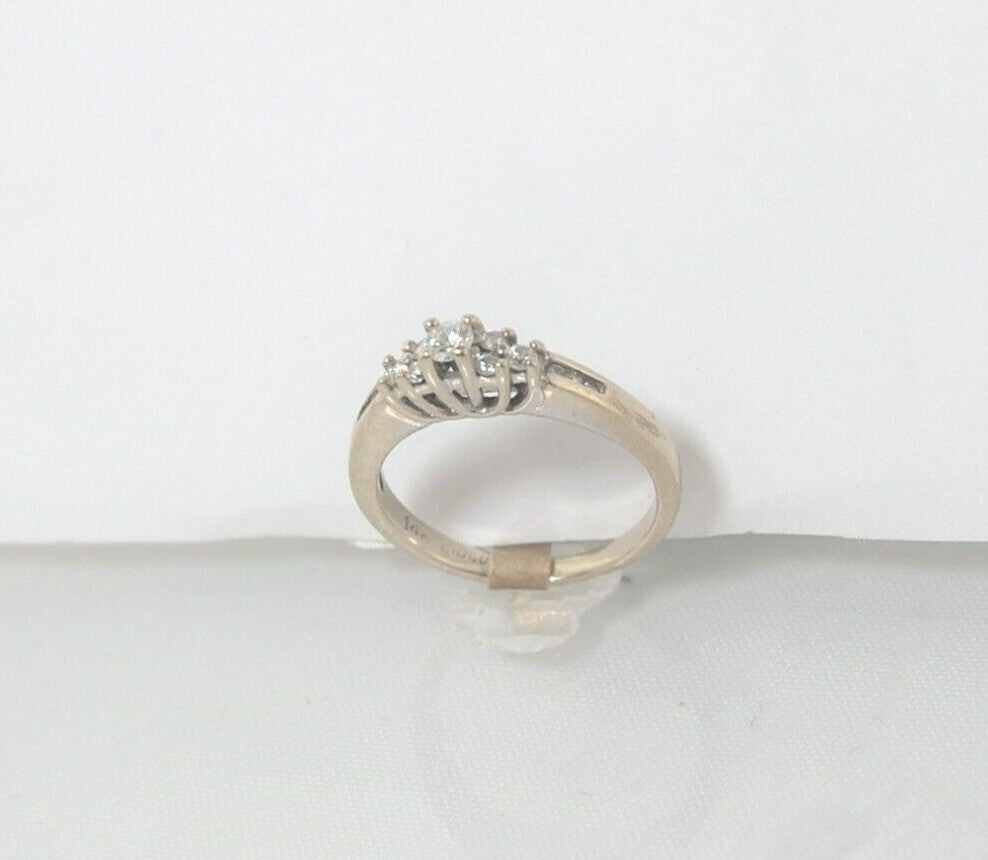 Ladies 14k white gold multistone diamond ring Ladies 14k white gold multistone diamond ring