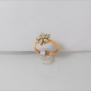 Ladies 14k Gold Multistone Diamond Ring
