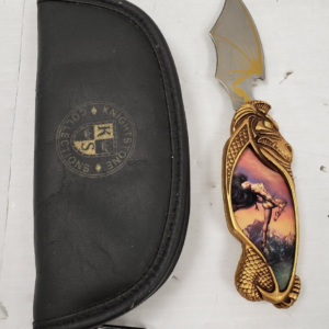 Franklin Mint Spirit Of Ecstasy Knightstone Collection Folding Knife