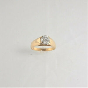 14k Duo Gold Diamond Solitaire Ring