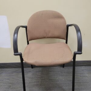Office Guest Chair With Arms and Metal Frame