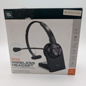 Electronics Headphones Delton 50x wireless headphones with charging dock like new IN box
